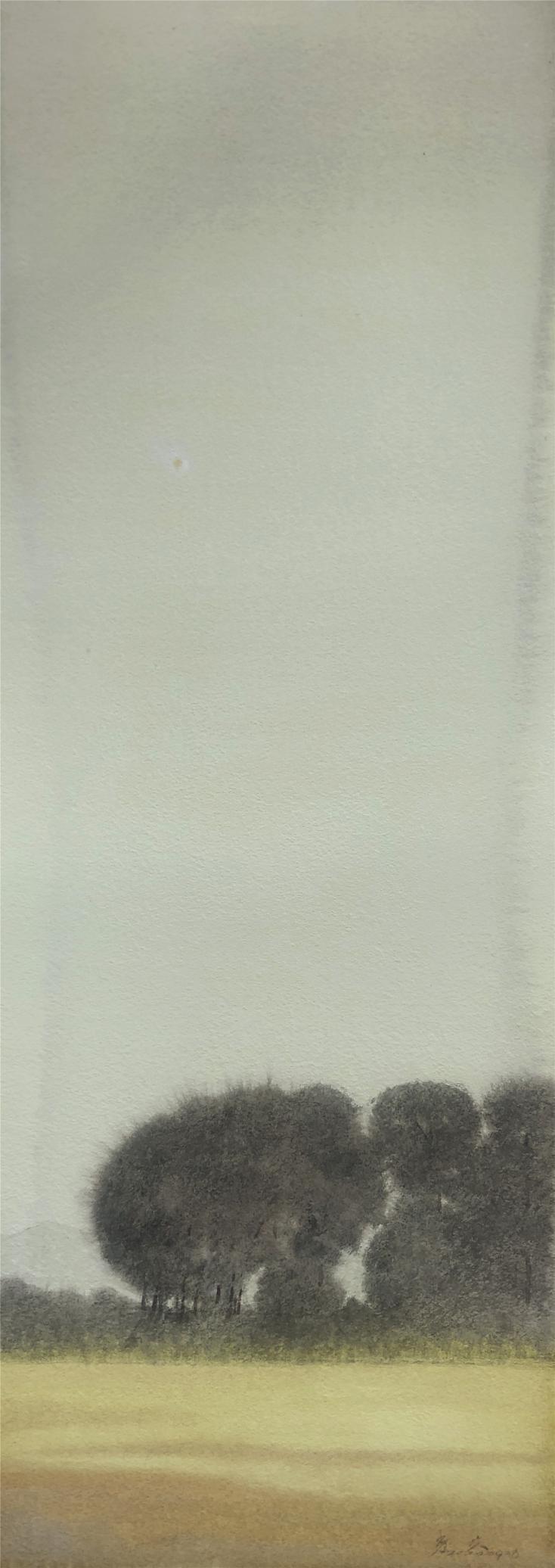 家乡的秋04 纸本水彩 77.5x28.5cm 2022年