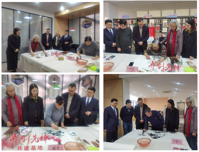 送福迎新春_丹青江阴行_——爱德公益书画院走进江阴市友邦家居用品有限公司开展慰问书画笔会 图3